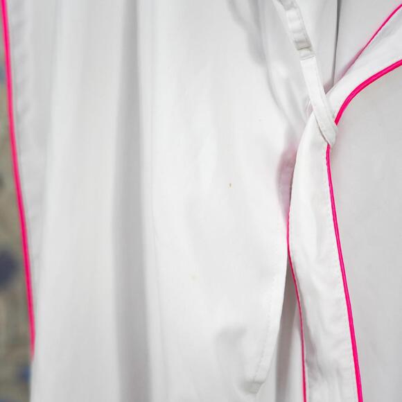 W Hotel Boca Terry White Hooded Bathrobe Pink Trim One Size Exclusive Shanghai - Picture 11 of 15